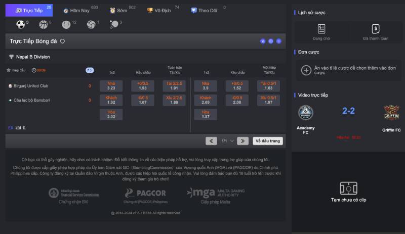 Cá cược thể thao – Kèo chuẩn, tỷ lệ cao, dữ liệu cực nhanh