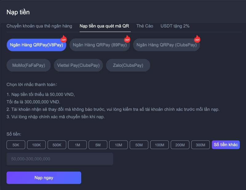 Quy Trình Nạp Tiền EE88 Chỉ Vài Bước Cơ Bản 3 Nạp tiền EE88 bằng mã QR